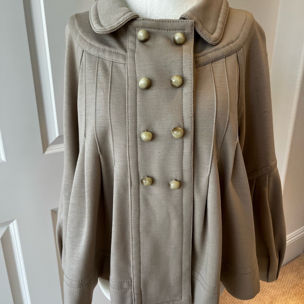 Women's Tan Double-Breasted Jacket